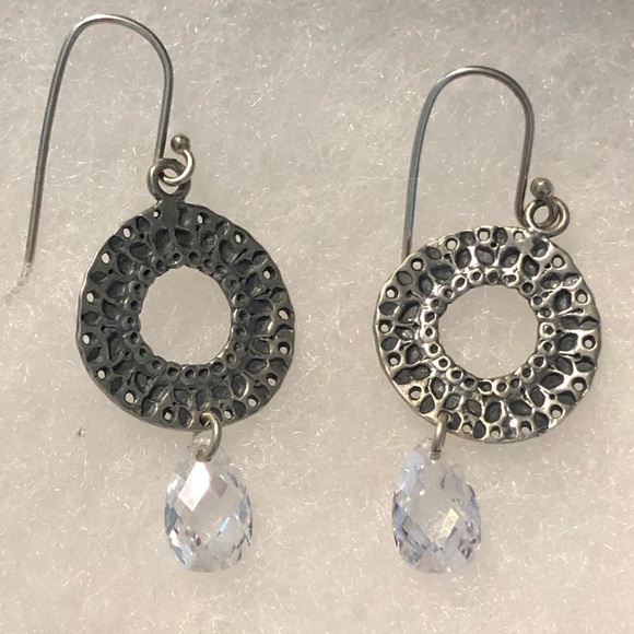 Silpada Cubic Zirconia and Sterling Silver Earrings W1520 - Picture 8 of 15